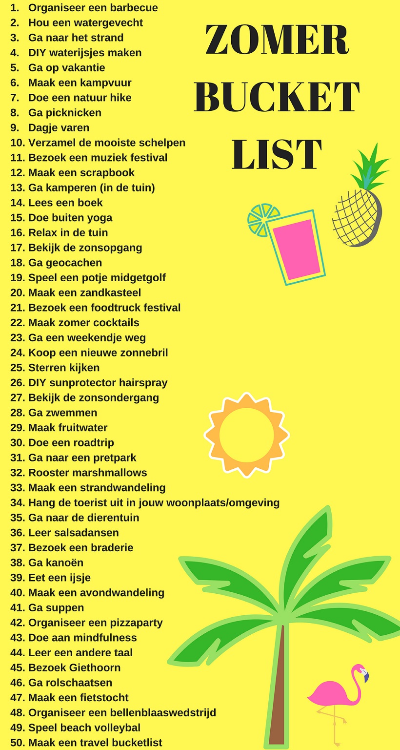 ZOMER BUCKET LIST