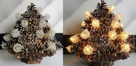 Kerstboom van dennen appels