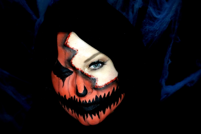 halloween schmink tutorial pompoen