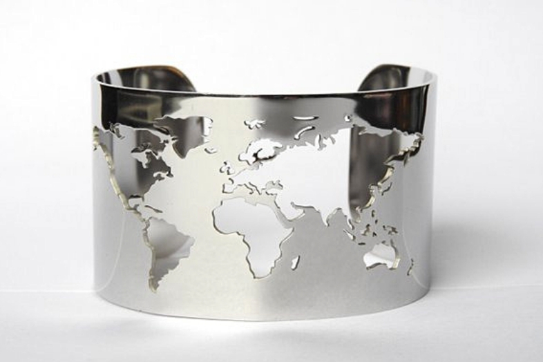 wereldkaart armband