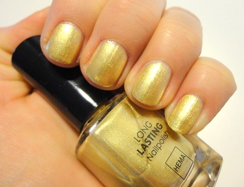 Hema goud kleurige nagellak