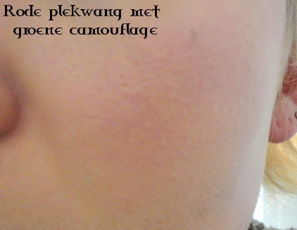 Rode plekwang met foundation