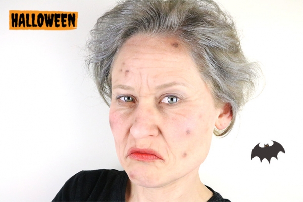 Old Lady Halloween Make-up!