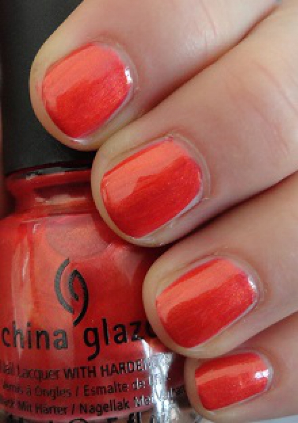 Oranje nagellak van China Glaze