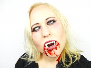 Vampiers make-up met Halloween