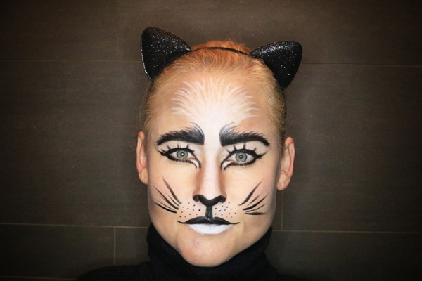 Katten make-up met Halloween!