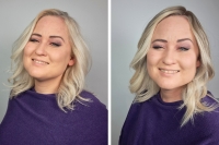 Voor en na Hair Topper UniWigs